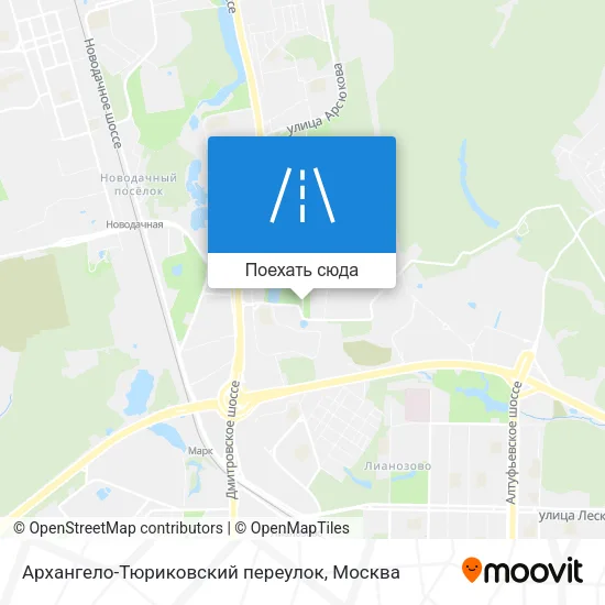 Карта Архангело-Тюриковский переулок