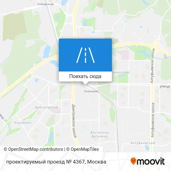 Карта проектируемый проезд № 4367