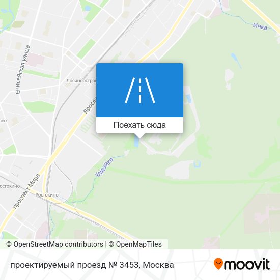 Карта проектируемый проезд № 3453
