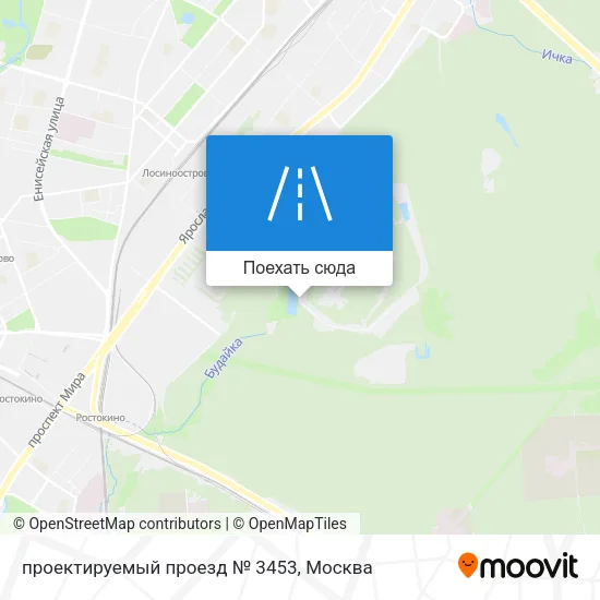 Карта проектируемый проезд № 3453