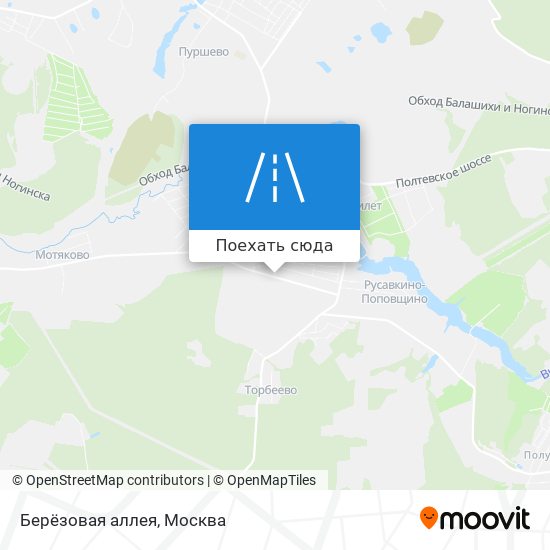 Карта Берёзовая аллея