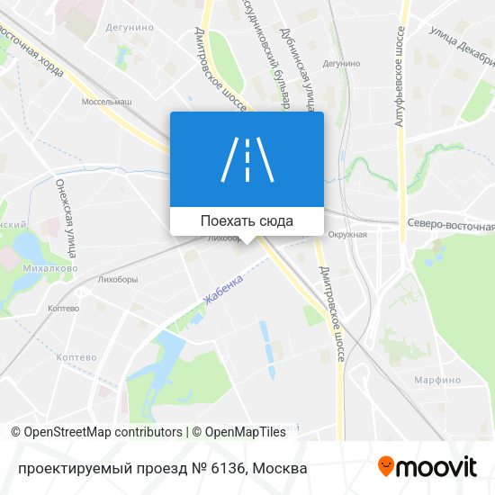 Карта проектируемый проезд № 6136