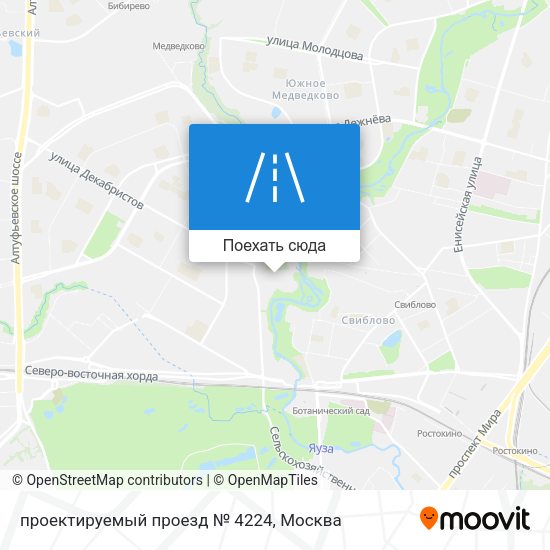 Карта проектируемый проезд № 4224