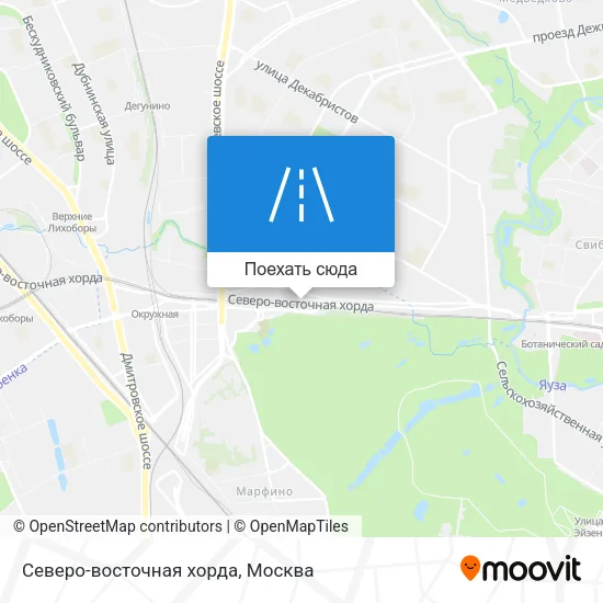 Карта Северо-восточная хорда