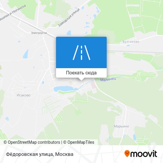 Карта Фёдоровская улица