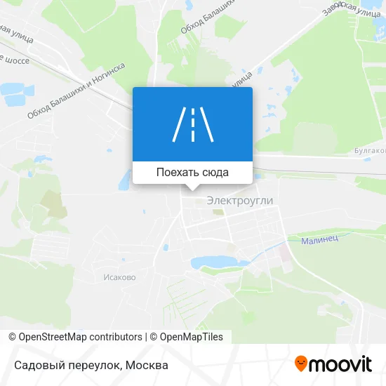 Карта Садовый переулок