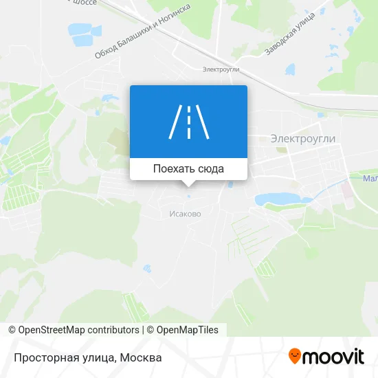 Карта Просторная улица