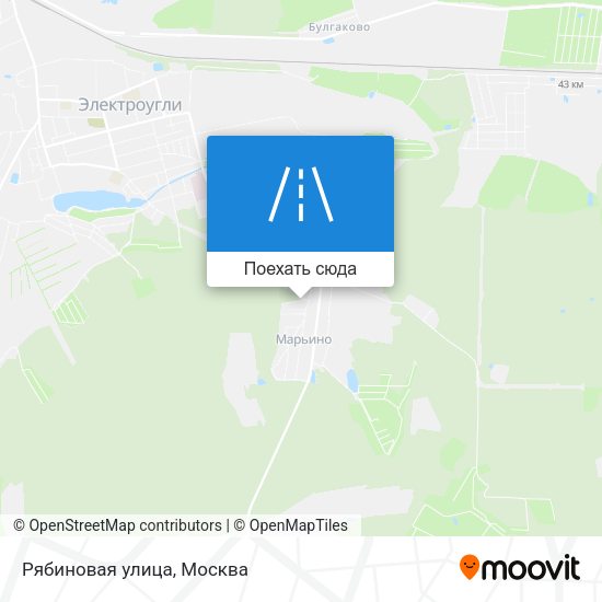 Карта Рябиновая улица