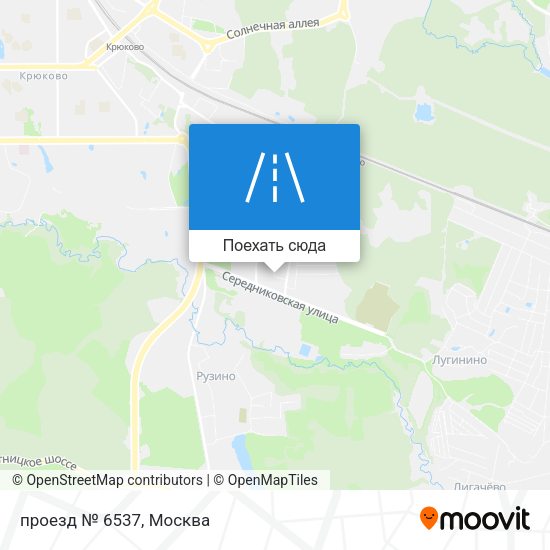 Карта проезд № 6537