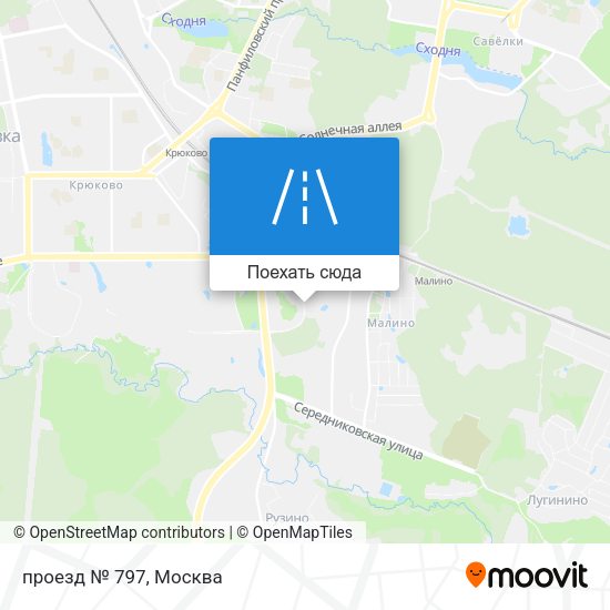 Карта проезд № 797