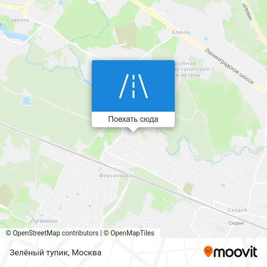 Карта Зелёный тупик