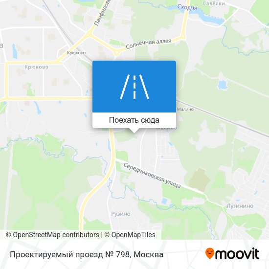 Карта Проектируемый проезд № 798
