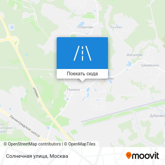 Карта Солнечная улица