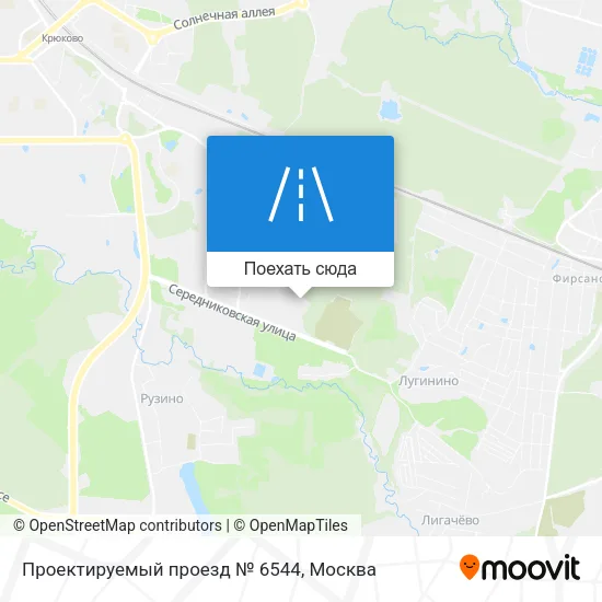 Карта Проектируемый проезд № 6544