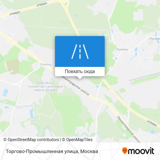 Карта Торгово-Промышленная улица