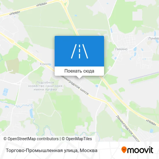 Карта Торгово-Промышленная улица