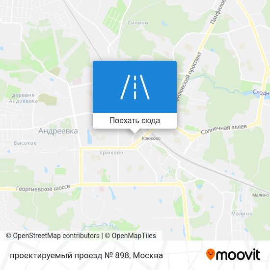 Карта проектируемый проезд № 898