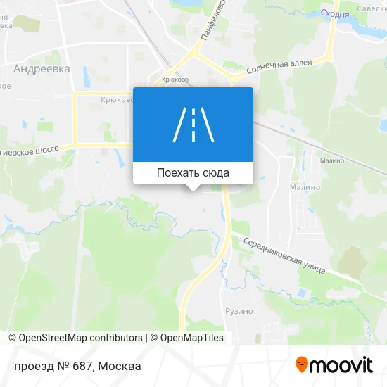 Карта проезд № 687