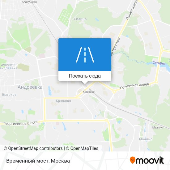 Карта Временный мост