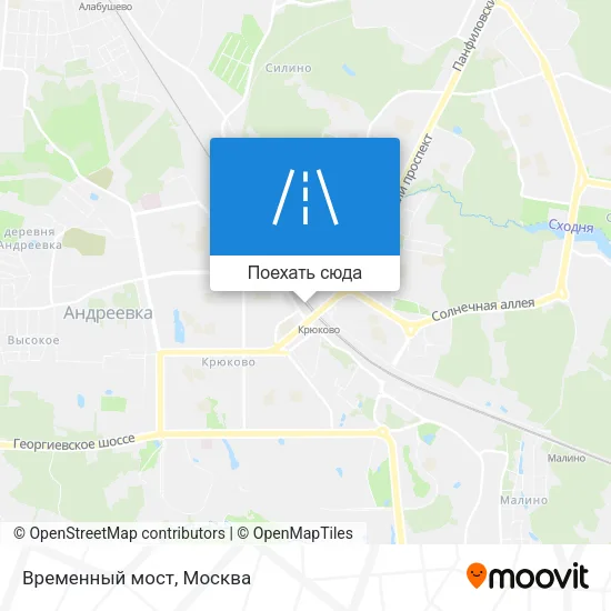 Карта Временный мост