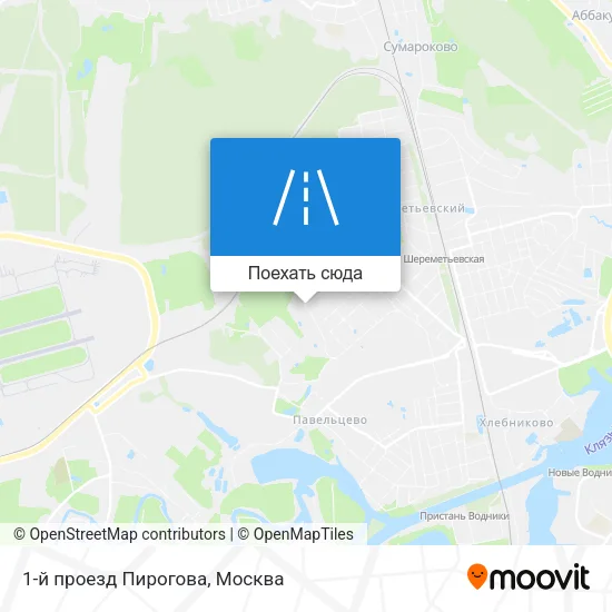 Карта 1-й проезд Пирогова