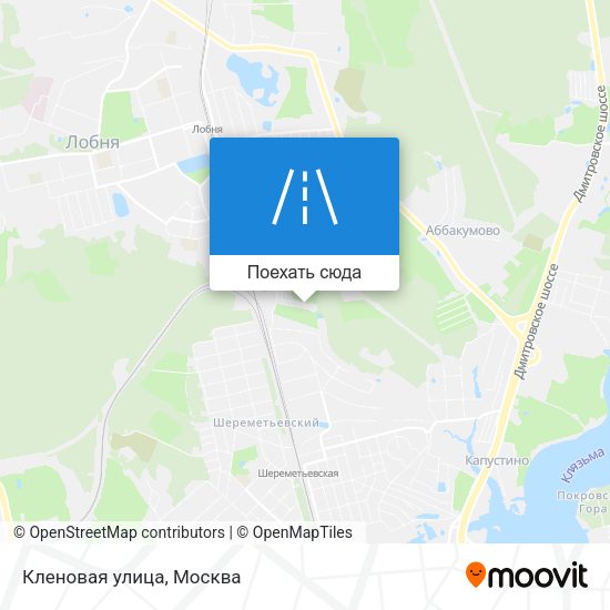Карта Кленовая улица