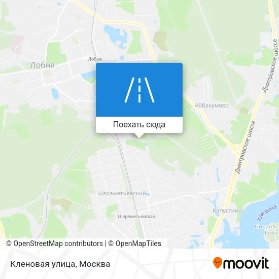 Карта Кленовая улица