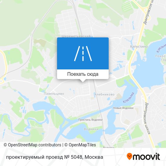 Карта проектируемый проезд № 5048