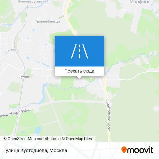 Карта улица Кустодиева