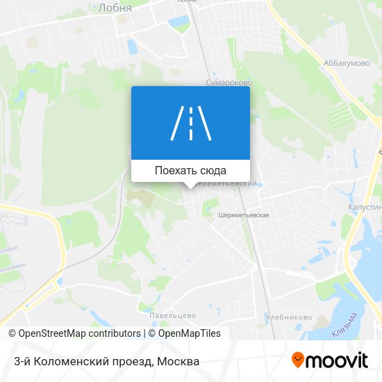 Карта 3-й Коломенский проезд