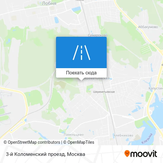 Карта 3-й Коломенский проезд