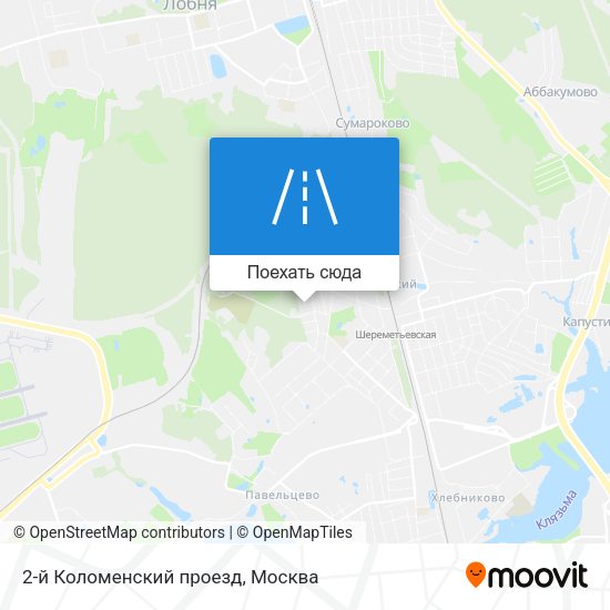 Карта 2-й Коломенский проезд