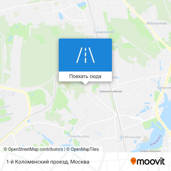 Карта 1-й Коломенский проезд