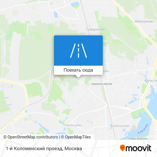 Карта 1-й Коломенский проезд