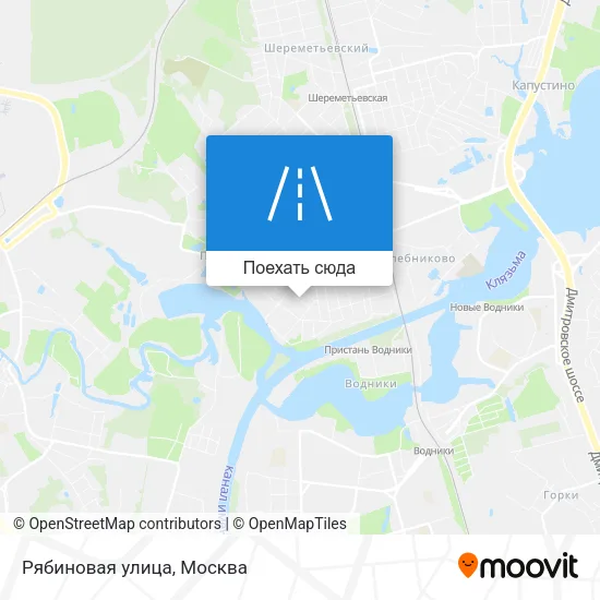 Карта Рябиновая улица