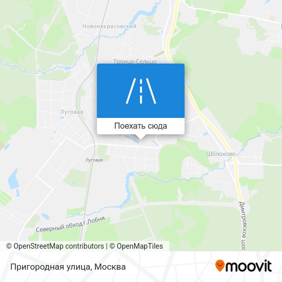 Карта Пригородная улица