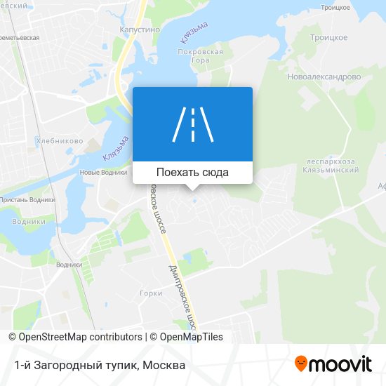 Карта 1-й Загородный тупик