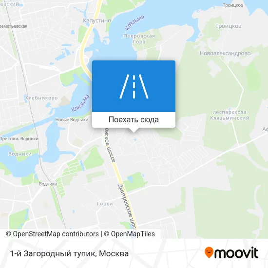 Карта 1-й Загородный тупик