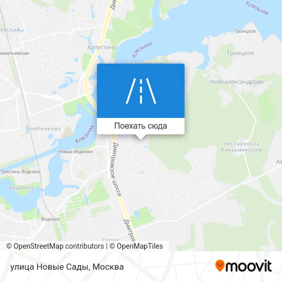 Карта улица Новые Сады