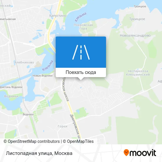 Карта Листопадная улица