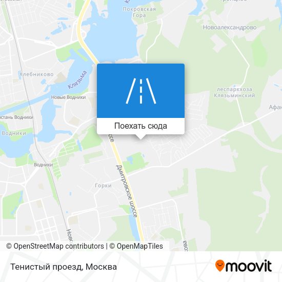 Карта Тенистый проезд