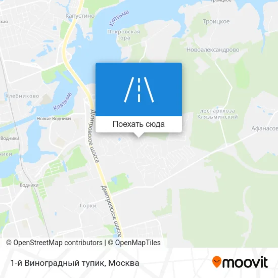 Карта 1-й Виноградный тупик