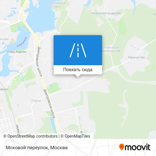 Карта Моховой переулок