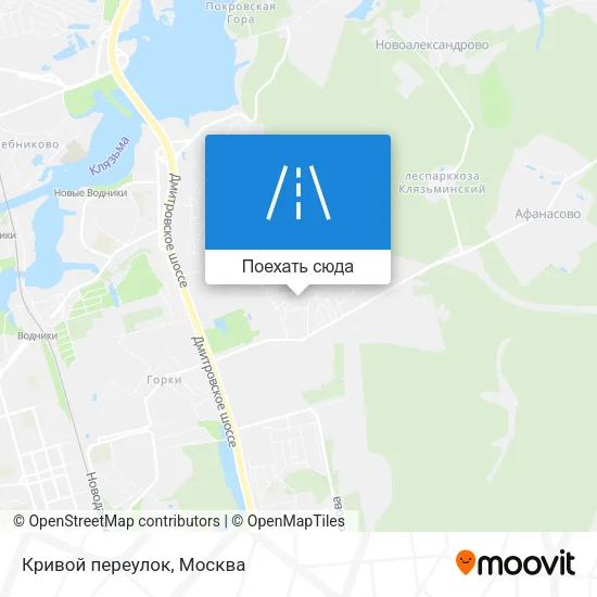 Карта Кривой переулок