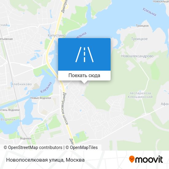 Карта Новопоселковая улица