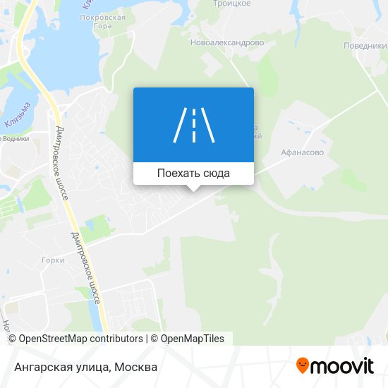 Карта Ангарская улица