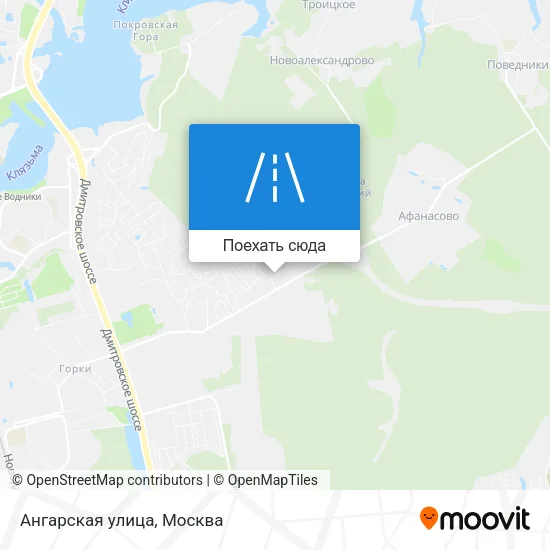 Карта Ангарская улица