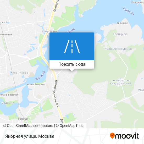 Карта Якорная улица