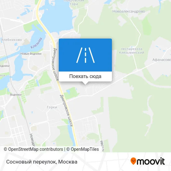 Карта Сосновый переулок