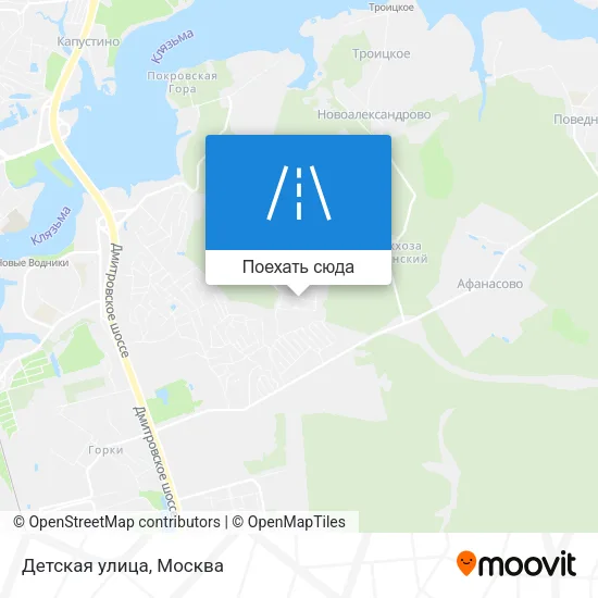 Карта Детская улица
